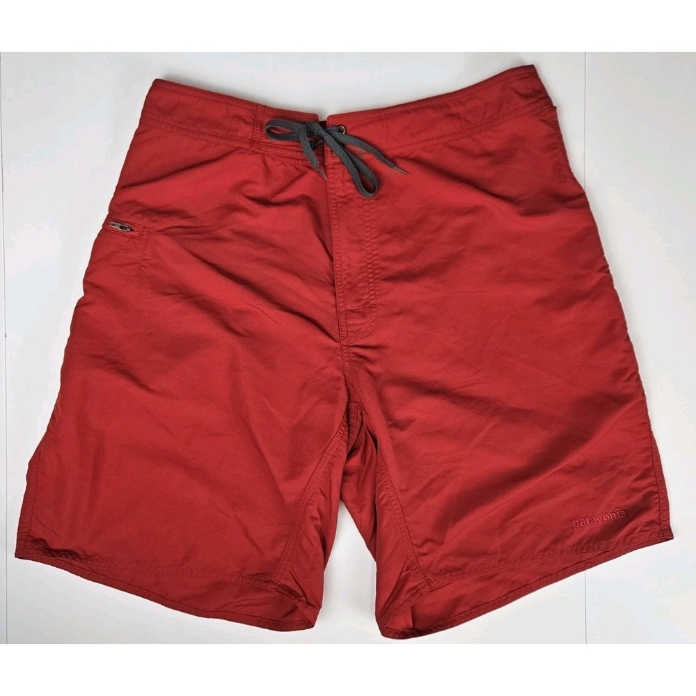 Patagonia Men's Wavefarer Nylon Board Shorts Red Sz 34
